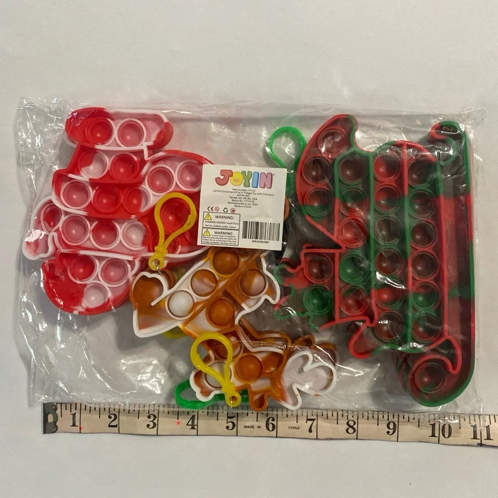 Joyin Christmas Pop Fidget Toys 6 Pcs Stocking Stuffers
